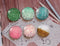 Handmade Round Photo Glass Cabochon Glitter A323