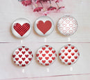 Handmade Round Photo Glass Cabochon geometric A332