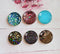 Handmade Round Photo Glass Cabochon Glitter A334