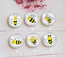 Handmade Round Photo Glass Cabochon Cartoon-honey A343