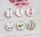 Handmade Round Photo Glass Cabochon honey A344