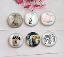 Handmade Round Photo Glass Cabochon animal A353