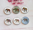 Handmade Round Photo Glass Cabochon animal Elephant A354