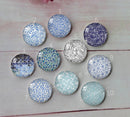 Handmade Round Photo Glass Cabochon Pattern A384