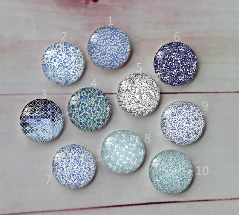 Handmade Round Photo Glass Cabochon Pattern A384