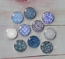 Handmade Round Photo Glass Cabochon Pattern A386