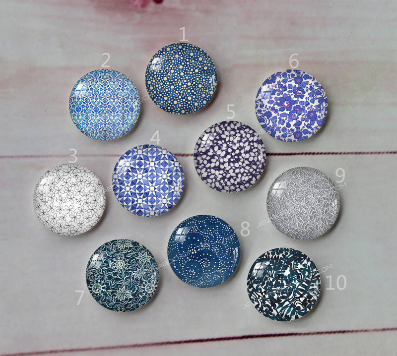 Handmade Round Photo Glass Cabochon Pattern A386