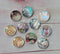 Handmade Round Photo Glass Cabochon flower A394