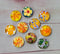 Handmade Round Photo Glass Cabochon Leaves A399