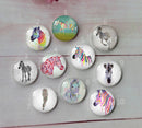 Handmade Round Photo Glass Cabochon animal horse A416