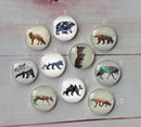 Handmade Round Photo Glass Cabochon animal A420