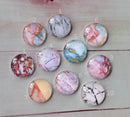 Handmade Round Photo Glass Cabochon Texture A449