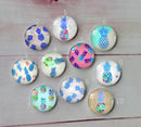 Handmade Round Photo Glass Cabochon pineapple A452