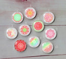 Handmade Round Photo Glass Cabochon geometric Pattern A458