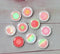 Handmade Round Photo Glass Cabochon geometric Pattern A458