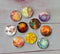 Handmade Round Photo Glass Cabochon Pattern Leaves A480