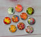 Handmade Round Photo Glass Cabochon Pattern Leaves A482