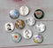 Handmade Round Photo Glass Cabochon plant Leaves A490