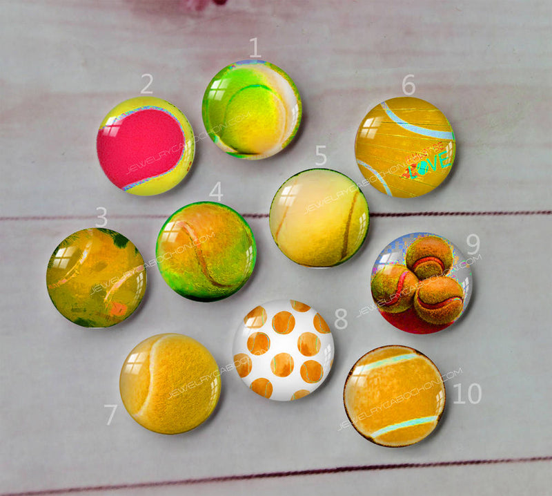 Handmade Round Photo Glass Cabochon baseball A502