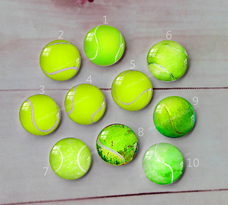 Handmade Round Photo Glass Cabochon baseball A504