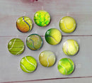 Handmade Round Photo Glass Cabochon baseball A505