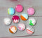 Handmade Round Photo Glass Cabochon geometric A518