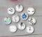 Handmade Round Photo Glass Cabochon flower A521