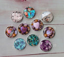 Handmade Round Photo Glass Cabochon A527