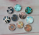 Handmade Round Photo Glass Cabochon A531
