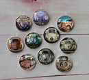 Handmade Round Photo Glass Cabochon car A536
