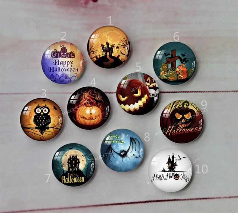 Handmade Round Photo Glass Cabochon A544