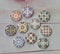 Handmade Round Photo Glass Cabochon geometric A548