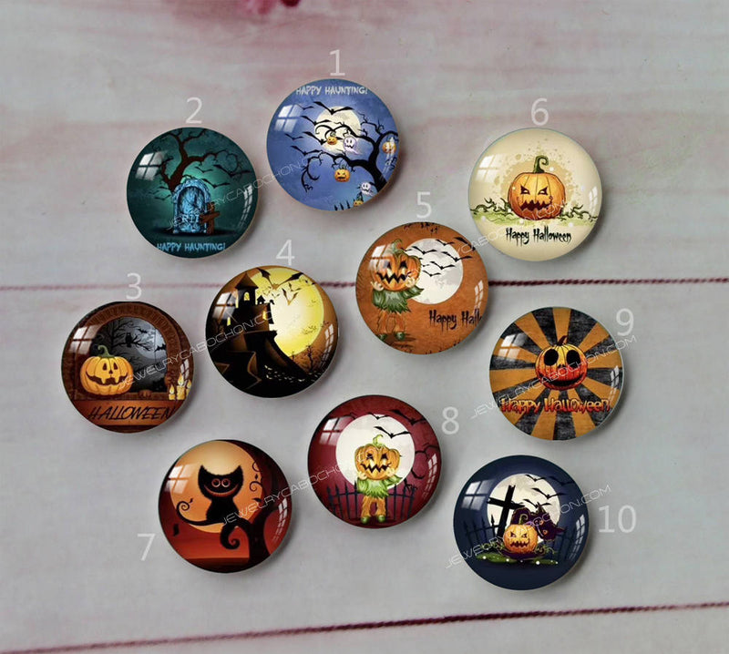 Handmade Round Photo Glass Cabochon A549