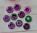 Handmade Round Photo Glass Cabochon Eye hole A558