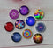 Handmade Round Photo Glass Cabochon geometric Pattern A560