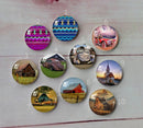Handmade Round Photo Glass Cabochon A563