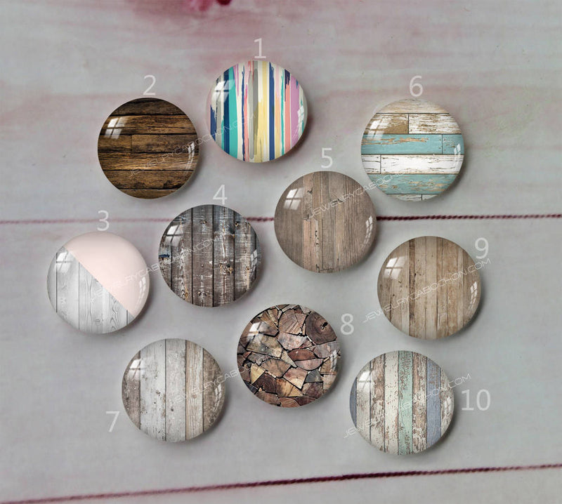 Handmade Round Photo Glass Cabochon Tree pattern A565