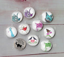 Handmade Round Photo Glass Cabochon animal A572