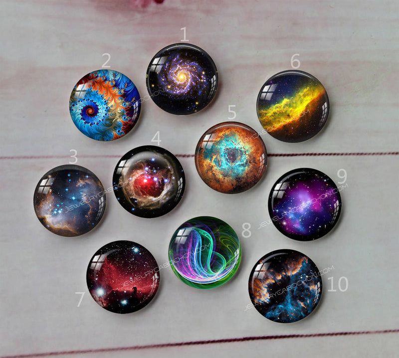 Handmade Round Photo Glass Cabochon A591