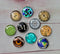 Handmade Round Photo Glass Cabochon A592