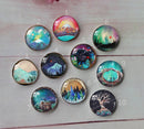 Handmade Round Photo Glass Cabochon A640