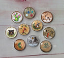 Handmade Round Photo Glass Cabochon A646
