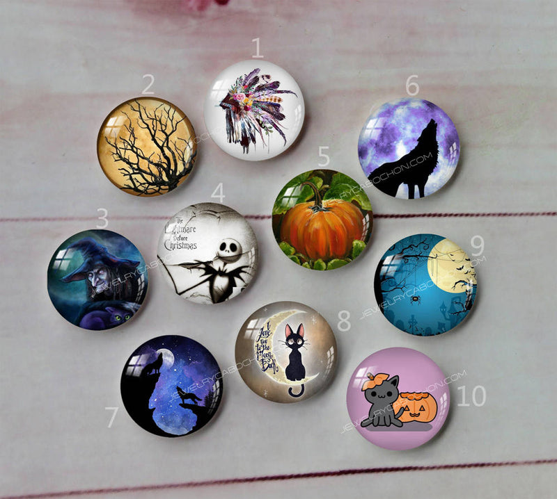 Handmade Round Photo Glass Cabochon A654