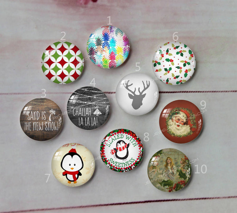 Handmade Round Photo Glass Cabochon A671