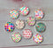 Handmade Round Photo Glass Cabochon geometric A673