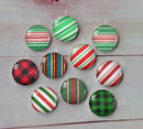 Handmade Round Photo Glass Cabochon geometric A674