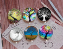 Handmade Round Photo Glass Cabochon plant tree 878