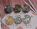 Handmade Round Photo Glass Cabochon mechanical gear 883