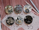 Handmade Round Photo Glass Cabochon mechanical gear 884