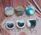 Handmade Round Photo Glass Cabochon Ocean waves 901
